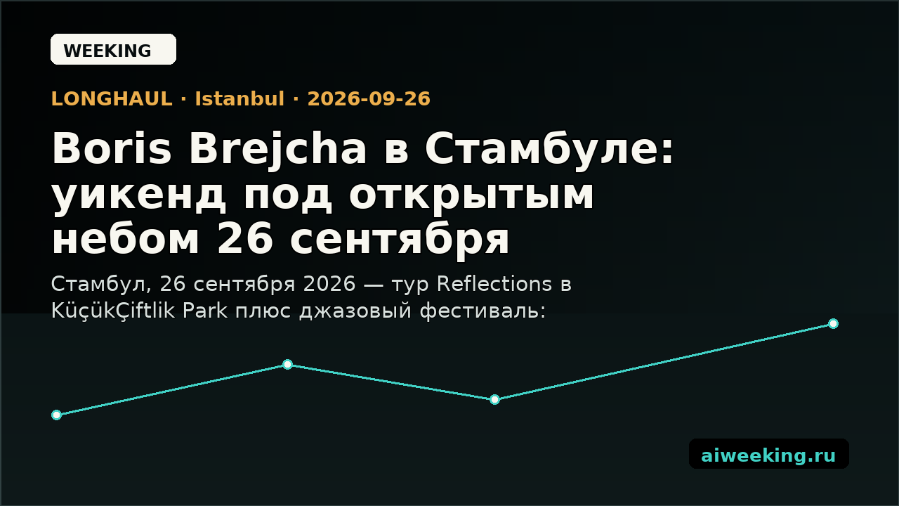 Boris Brejcha в Стамбуле: уикенд под открытым небом 26 сентября