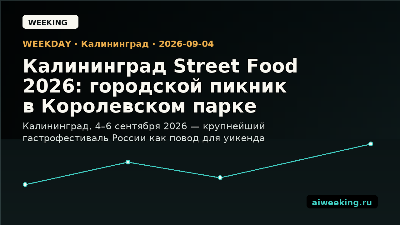 Калининград Street Food 2026: городской пикник в Королевском парке