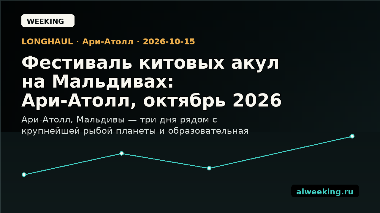 Фестиваль китовых акул на Мальдивах: Ари-Атолл, октябрь 2026
