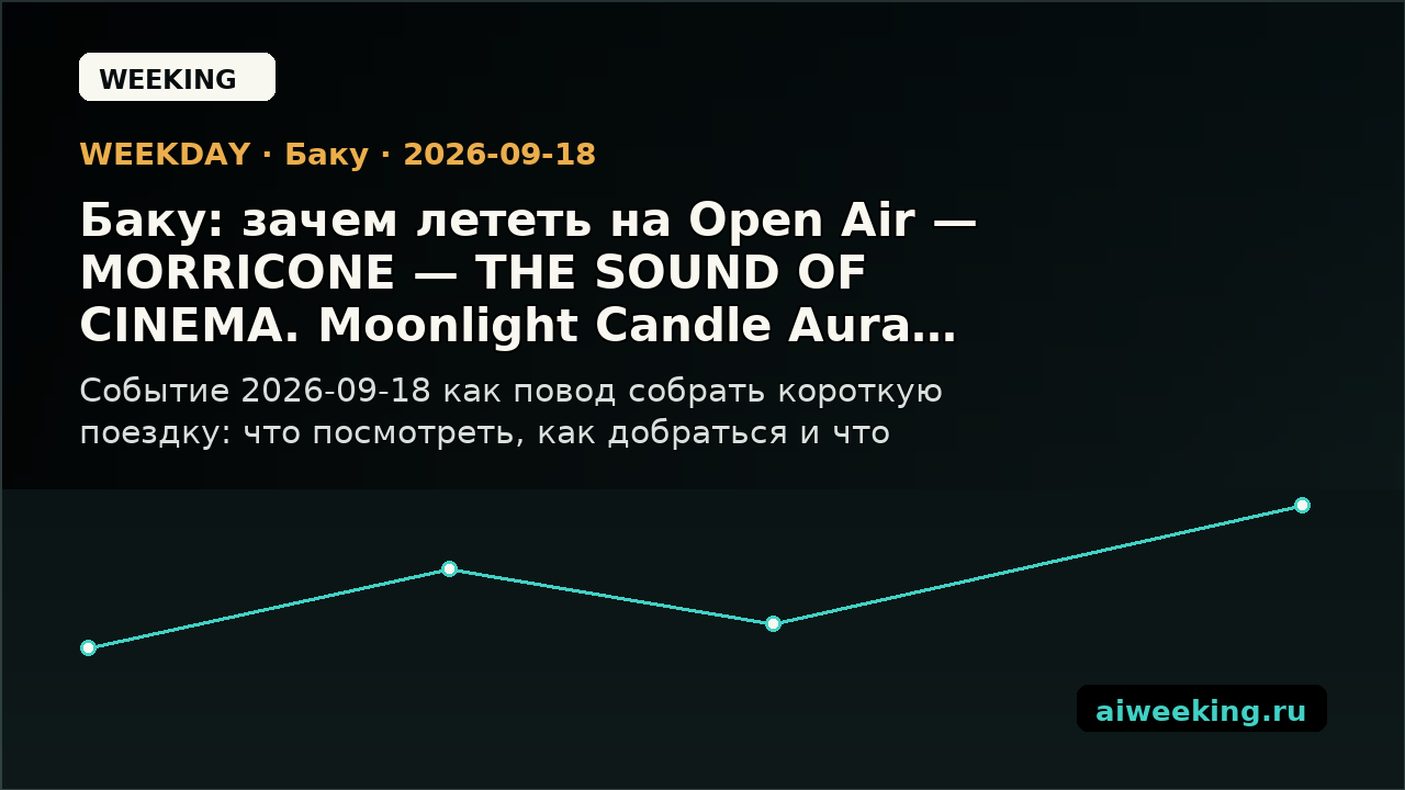 Баку: зачем лететь на Open Air — MORRICONE — THE SOUND OF CINEMA. Moonlight Candle Aura Experience