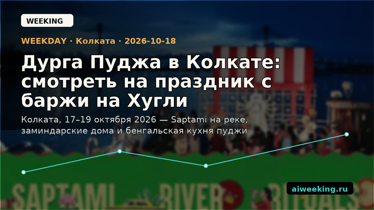 Дурга Пуджа в Колкате: смотреть на праздник с баржи на Хугли
