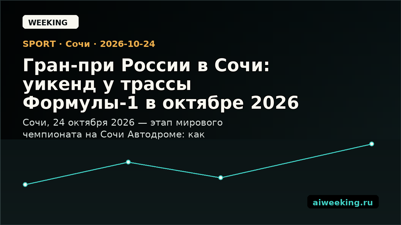 Гран-при России в Сочи: уикенд у трассы Формулы-1 в октябре 2026