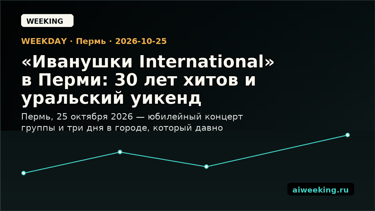 «Иванушки International» в Перми: 30 лет хитов и уральский уикенд