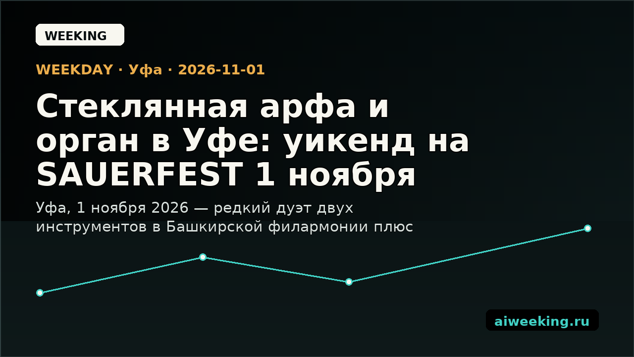 Стеклянная арфа и орган в Уфе: уикенд на SAUERFEST 1 ноября
